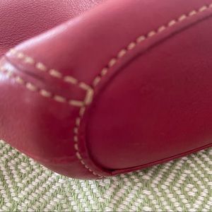 RARE LEGACY Coach red leather Duffle shoulder cross-body bag